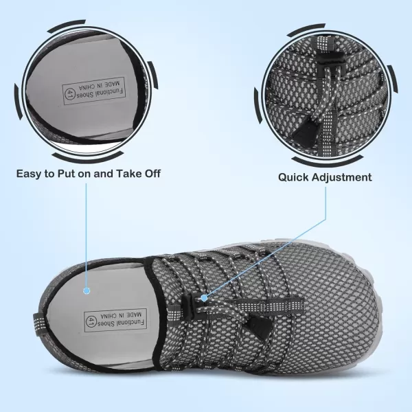LRUN Barefoot Water Shoes Women Mens Aqua Sock Athletic Hiking Water Sports Shoes for Swim Beach Pool Sand Diving WalkingOdark Grey
