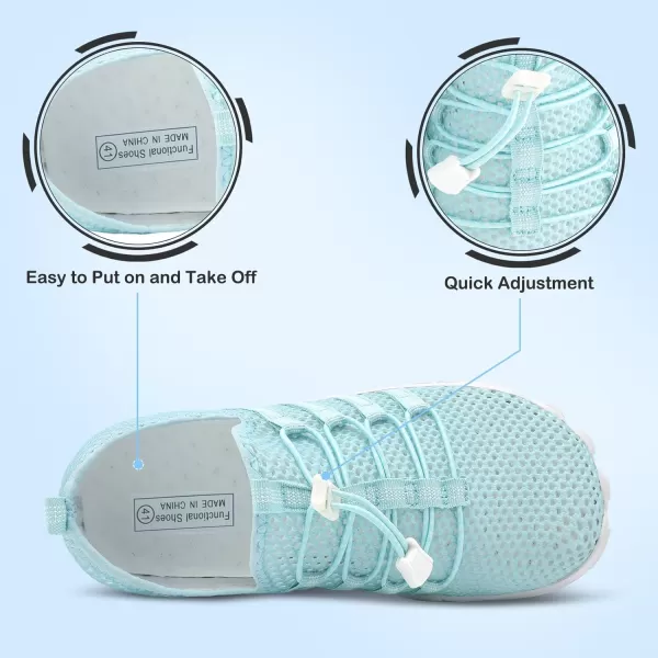 LRUN Barefoot Water Shoes Women Mens Aqua Sock Athletic Hiking Water Sports Shoes for Swim Beach Pool Sand Diving WalkingOlight Blue