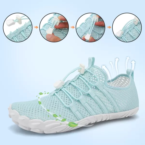 LRUN Barefoot Water Shoes Women Mens Aqua Sock Athletic Hiking Water Sports Shoes for Swim Beach Pool Sand Diving WalkingOlight Blue
