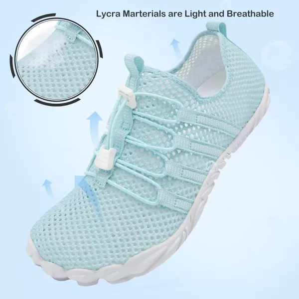 LRUN Barefoot Water Shoes Women Mens Aqua Sock Athletic Hiking Water Sports Shoes for Swim Beach Pool Sand Diving WalkingOlight Blue
