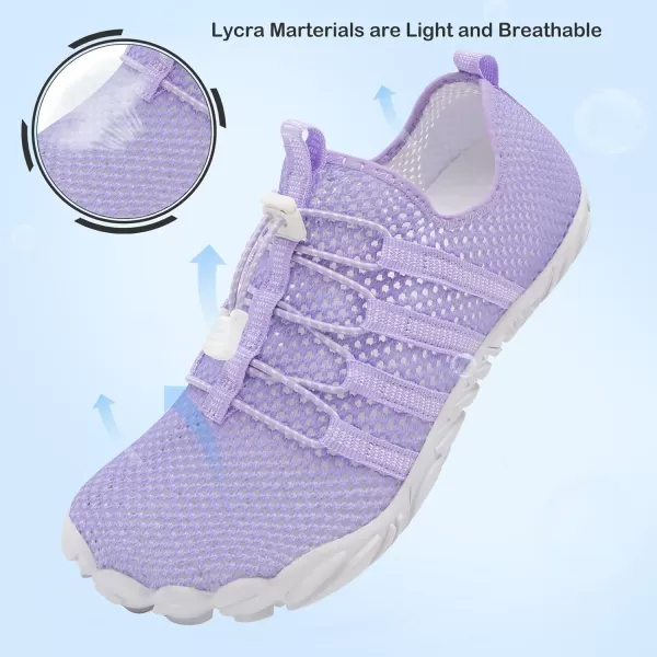 LRUN Barefoot Water Shoes Women Mens Aqua Sock Athletic Hiking Water Sports Shoes for Swim Beach Pool Sand Diving WalkingOpurple