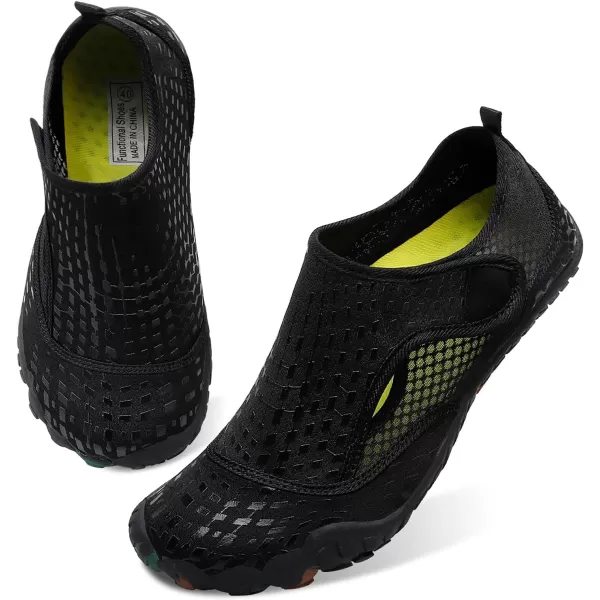 LRUN Barefoot Water Shoes Women Mens Aqua Sock Athletic Hiking Water Sports Shoes for Swim Beach Pool Sand Diving WalkingPblack