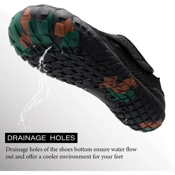 LRUN Barefoot Water Shoes Women Mens Aqua Sock Athletic Hiking Water Sports Shoes for Swim Beach Pool Sand Diving WalkingPblack