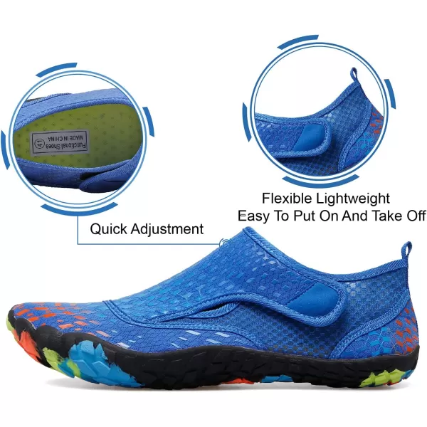 LRUN Barefoot Water Shoes Women Mens Aqua Sock Athletic Hiking Water Sports Shoes for Swim Beach Pool Sand Diving WalkingPblue