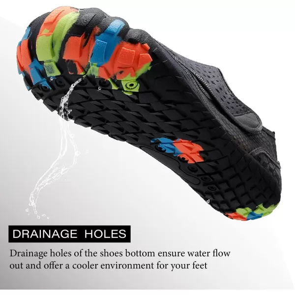 LRUN Barefoot Water Shoes Women Mens Aqua Sock Athletic Hiking Water Sports Shoes for Swim Beach Pool Sand Diving WalkingPgrey