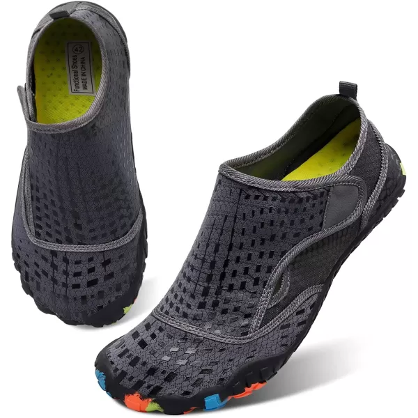 LRUN Barefoot Water Shoes Women Mens Aqua Sock Athletic Hiking Water Sports Shoes for Swim Beach Pool Sand Diving WalkingPgrey