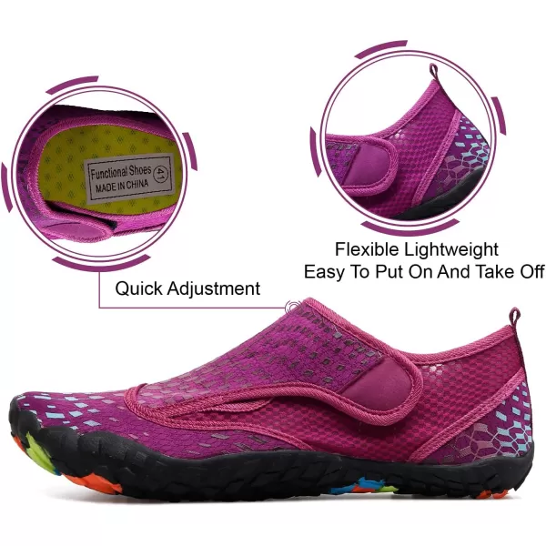 LRUN Barefoot Water Shoes Women Mens Aqua Sock Athletic Hiking Water Sports Shoes for Swim Beach Pool Sand Diving WalkingPpurple