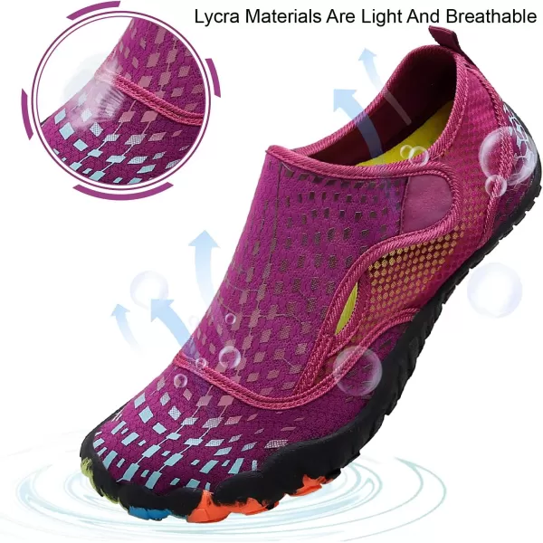 LRUN Barefoot Water Shoes Women Mens Aqua Sock Athletic Hiking Water Sports Shoes for Swim Beach Pool Sand Diving WalkingPpurple