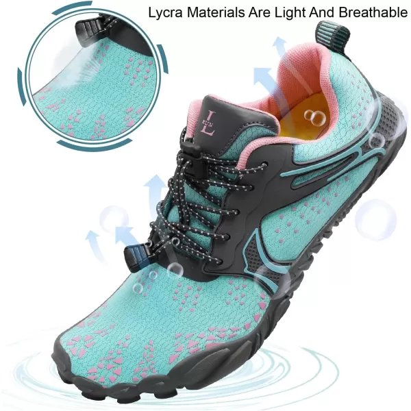 LRUN Barefoot Water Shoes Women Mens Aqua Sock Athletic Hiking Water Sports Shoes for Swim Beach Pool Sand Diving WalkingQblue