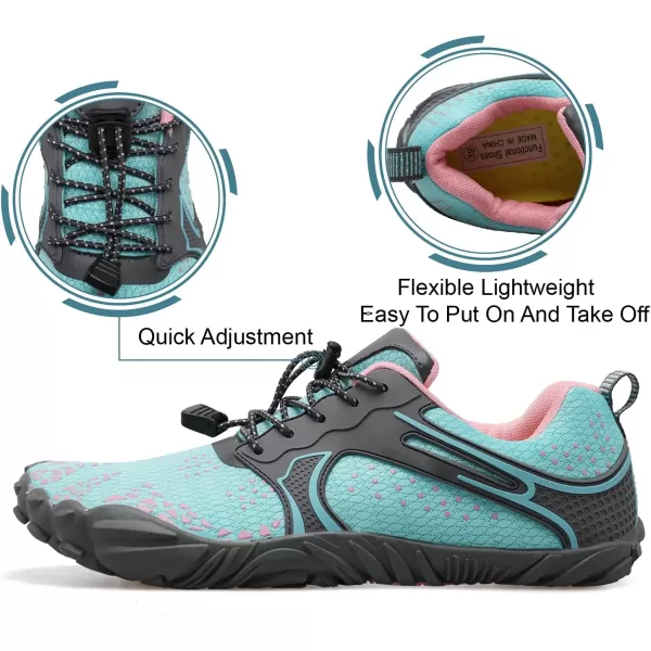 LRUN Barefoot Water Shoes Women Mens Aqua Sock Athletic Hiking Water Sports Shoes for Swim Beach Pool Sand Diving WalkingQblue