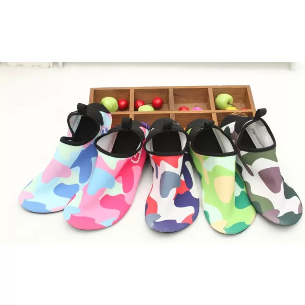 LRUN Kids Water Shoes Childrens Aerobic Shoes Barefoot Beach Pool Swim Shoes RedBlue 885EU 2425