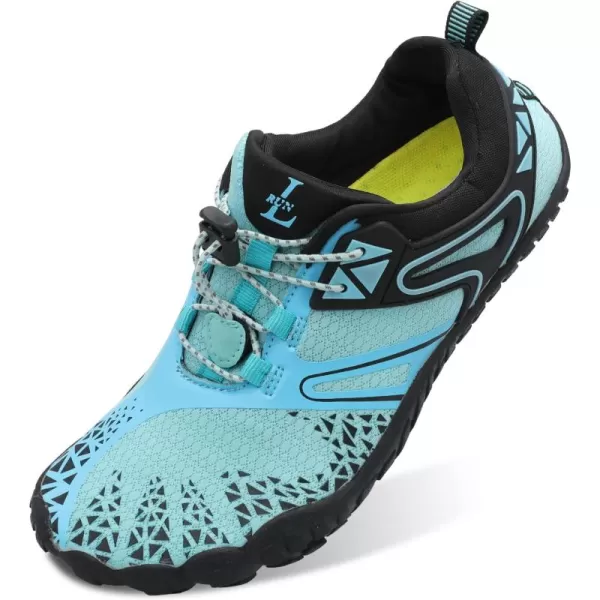 LRUN Barefoot Water Shoes Women Mens Aqua Sock Athletic Hiking Water Sports Shoes for Swim Beach Pool Sand Diving WalkingGblue