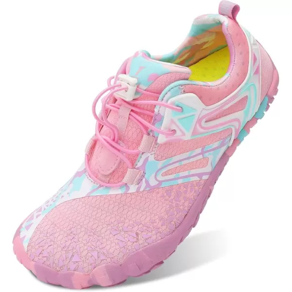 LRUN Barefoot Water Shoes Women Mens Aqua Sock Athletic Hiking Water Sports Shoes for Swim Beach Pool Sand Diving WalkingGpink