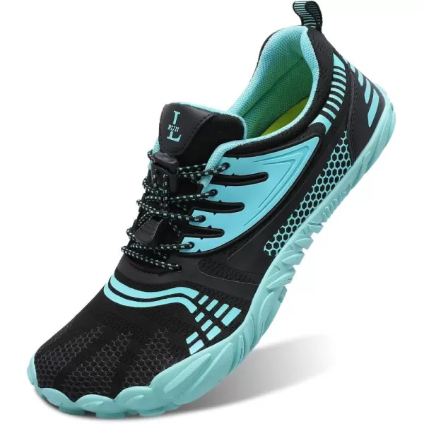 LRUN Barefoot Water Shoes Women Mens Aqua Sock Athletic Hiking Water Sports Shoes for Swim Beach Pool Sand Diving WalkingKblack