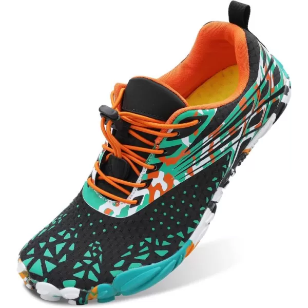LRUN Barefoot Water Shoes Women Mens Aqua Sock Athletic Hiking Water Sports Shoes for Swim Beach Pool Sand Diving WalkingMblue Fusion