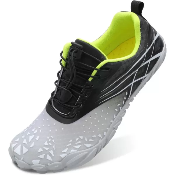 LRUN Barefoot Water Shoes Women Mens Aqua Sock Athletic Hiking Water Sports Shoes for Swim Beach Pool Sand Diving WalkingMgrey