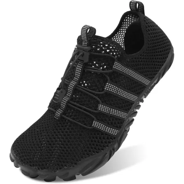 LRUN Barefoot Water Shoes Women Mens Aqua Sock Athletic Hiking Water Sports Shoes for Swim Beach Pool Sand Diving WalkingOblack