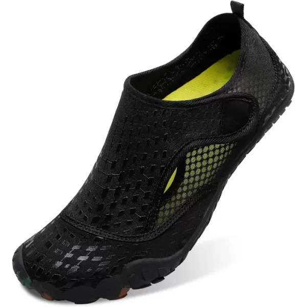 LRUN Barefoot Water Shoes Women Mens Aqua Sock Athletic Hiking Water Sports Shoes for Swim Beach Pool Sand Diving WalkingPblack