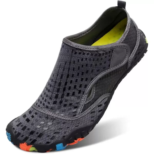 LRUN Barefoot Water Shoes Women Mens Aqua Sock Athletic Hiking Water Sports Shoes for Swim Beach Pool Sand Diving WalkingPgrey