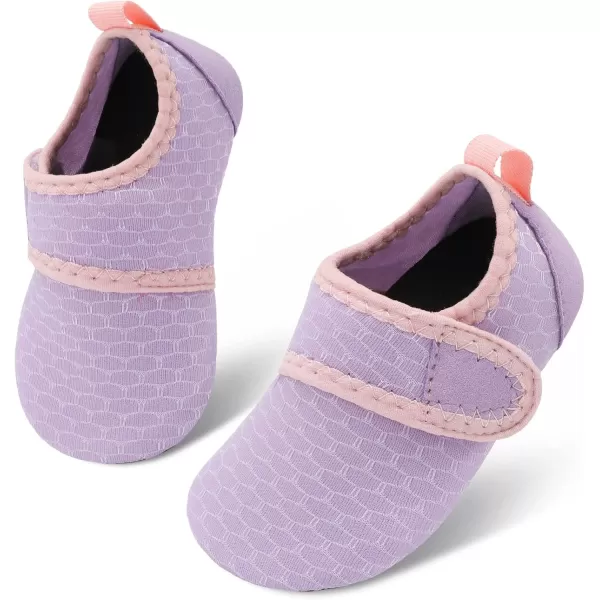 LRUN Baby Water Shoes Barefoot Skin Aqua Sock Swim Shoes for Beach Swim Pool Infant Swim ShoesPurplenew