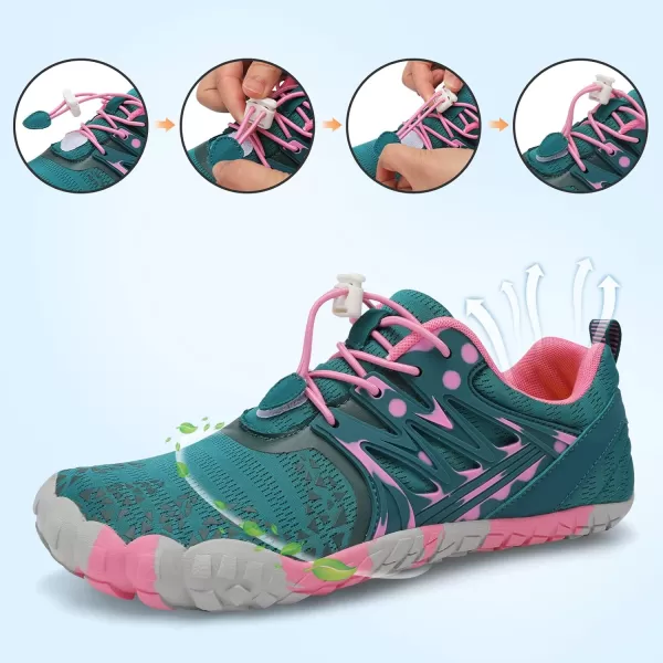 LRUN Barefoot Water Shoes Women Mens Aqua Sock Athletic Hiking Water Sports Shoes for Swim Beach Pool Sand Diving WalkingAdark Green