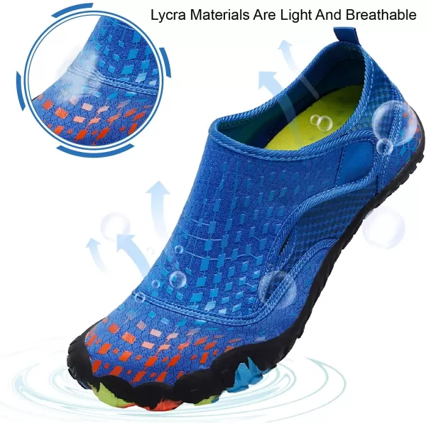 LRUN Barefoot Water Shoes Women Mens Aqua Sock Athletic Hiking Water Sports Shoes for Swim Beach Pool Sand Diving WalkingPblue