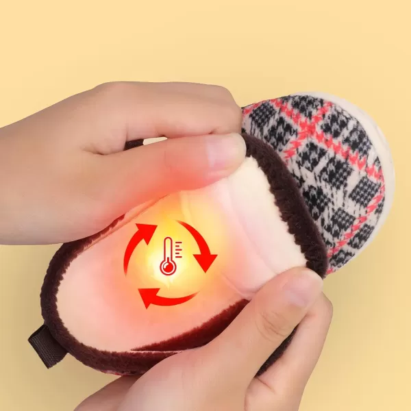 LRUN Toddler Slippers for Girls Boys Warm Household Shoes Kids Winter Slippers with Microfleece Lining for Indoor OutdoorPlaid