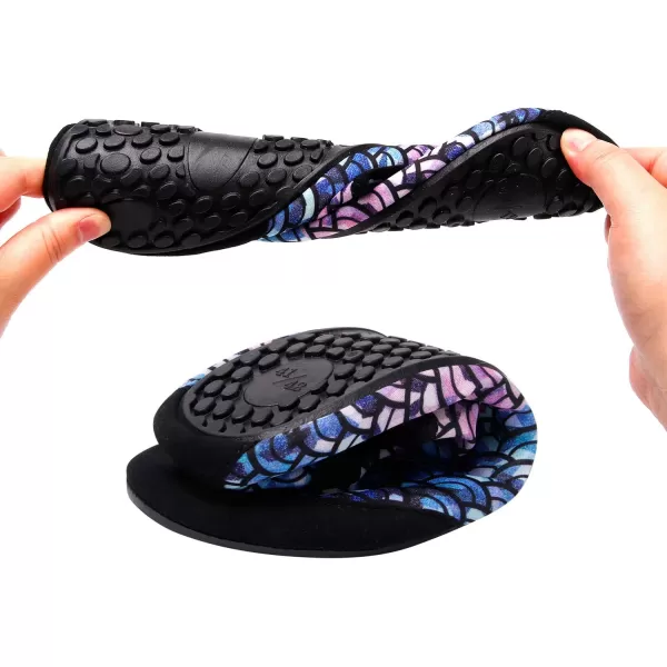 LRUN Women Water Shoes Mens Barefoot Skin Aqua Socks for Run Dive Surf Swim Beach Yoga Quick DryingFish Scale