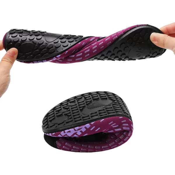 LRUN Women Water Shoes Mens Barefoot Skin Aqua Socks for Run Dive Surf Swim Beach Yoga Quick DryingWzh Purple