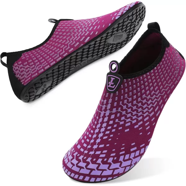 LRUN Women Water Shoes Mens Barefoot Skin Aqua Socks for Run Dive Surf Swim Beach Yoga Quick DryingWzh Purple