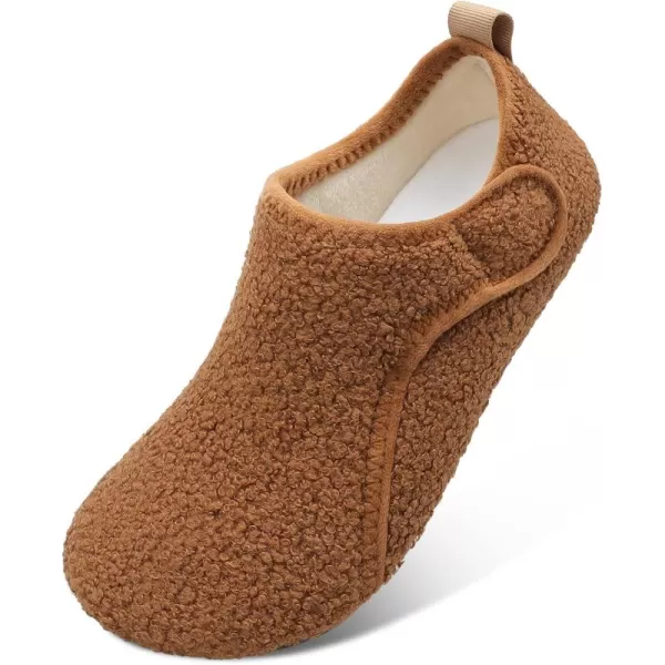 LRUN Womens Mens House Slippers Indoor Home Shoes Warm Barefoot Slippers Outdoor House Shoes AntislipBrown Curls
