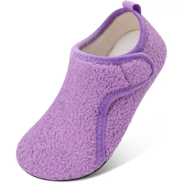 LRUN Womens Mens House Slippers Indoor Home Shoes Warm Barefoot Slippers Outdoor House Shoes AntislipPurple Curls