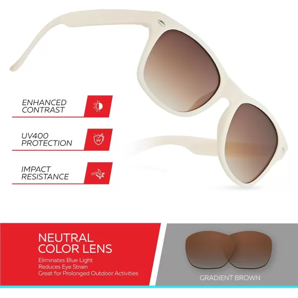 Retro Rewind Kids Sunglasses for Boys Girls Age 312  Shatterproof Rubberized Frame UV400 Toddler Children Sun GlassesBeige