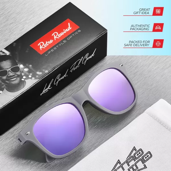 Retro Rewind Kids Sunglasses for Boys Girls Age 312  Shatterproof Rubberized Frame UV400 Toddler Children Sun GlassesGray  Revo Purple