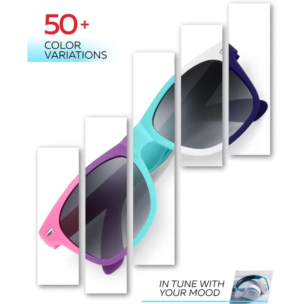 Retro Rewind Kids Sunglasses for Boys Girls Age 312  Shatterproof Rubberized Frame UV400 Toddler Children Sun GlassesNavy