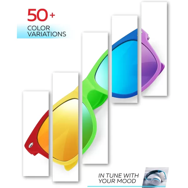 Retro Rewind Kids Sunglasses for Boys Girls Age 312  Shatterproof Rubberized Frame UV400 Toddler Children Sun GlassesOrange  Revo Ice Blue