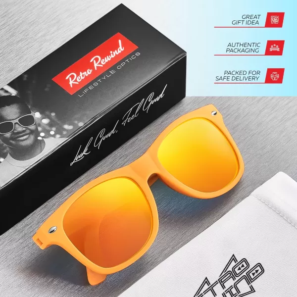 Retro Rewind Kids Sunglasses for Boys Girls Age 312  Shatterproof Rubberized Frame UV400 Toddler Children Sun GlassesOrange  Revo Orange