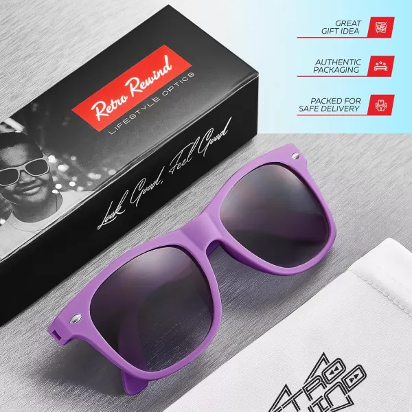 Retro Rewind Kids Sunglasses for Boys Girls Age 312  Shatterproof Rubberized Frame UV400 Toddler Children Sun GlassesViolet