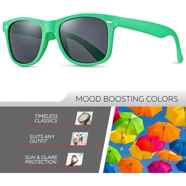 Retro Rewind Polarized Sunglasses for Men and Women  UV Protection Classic Sun GlassesMatte Hunter Green  Smoke