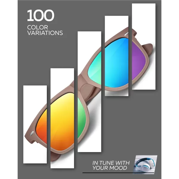 Retro Rewind Polarized Sunglasses for Men and Women  UV Protection Classic Sun GlassesMatte Taupe  Revo Rose Gold