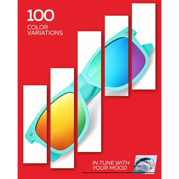 Retro Rewind Polarized Sunglasses for Men and Women  UV Protection Classic Sun GlassesMatte Turquoise  Revo Rose Gold