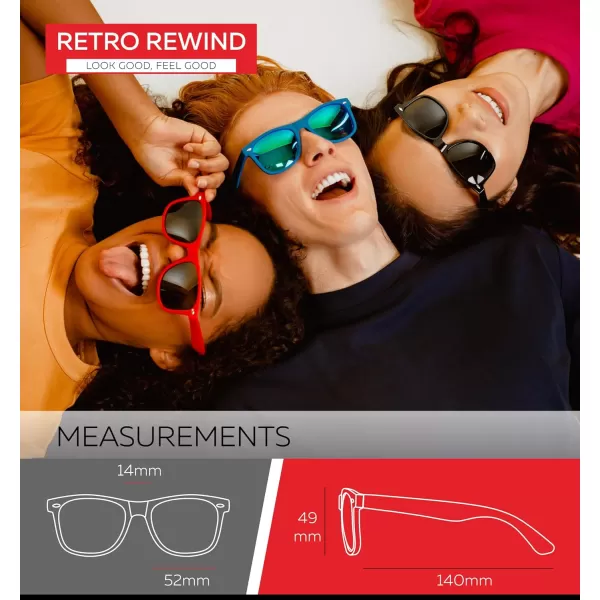 Retro Rewind Polarized Sunglasses for Men and Women  UV Protection Classic Sun GlassesMatte Turquoise  Smoke