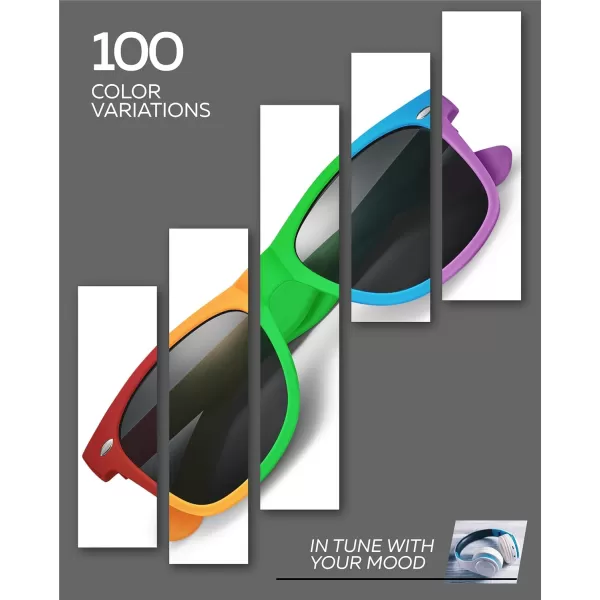 Retro Rewind Polarized Sunglasses for Men and Women  UV Protection Classic Sun GlassesMatte Turquoise  Smoke