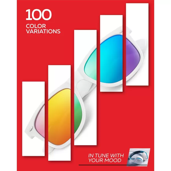 Retro Rewind Polarized Sunglasses for Men and Women  UV Protection Classic Sun GlassesMatte White  Revo Ice Blue