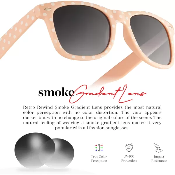 Retro Rewind Polka Dot Vintage Fashion Sunglasses for Women UV400Latte