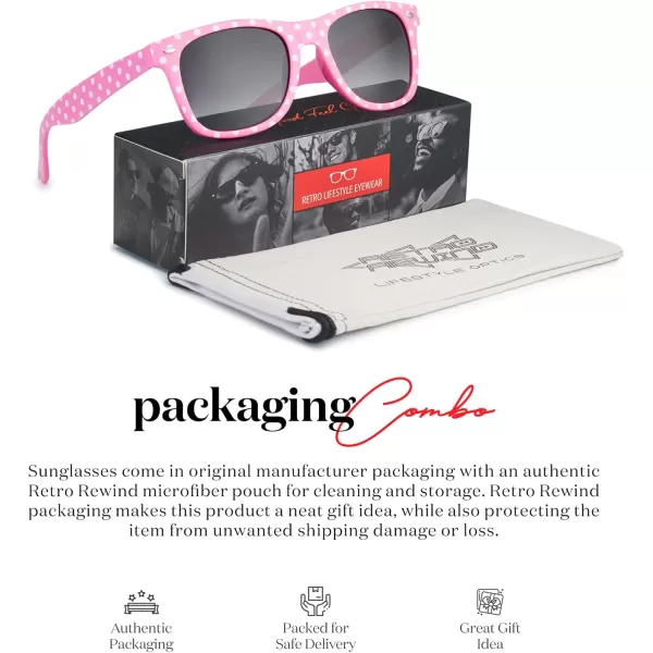 Retro Rewind Polka Dot Vintage Fashion Sunglasses for Women UV400Pink