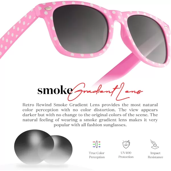 Retro Rewind Polka Dot Vintage Fashion Sunglasses for Women UV400Pink