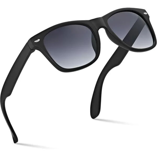 Retro Rewind Kids Sunglasses for Boys Girls Age 312  Shatterproof Rubberized Frame UV400 Toddler Children Sun GlassesBlack