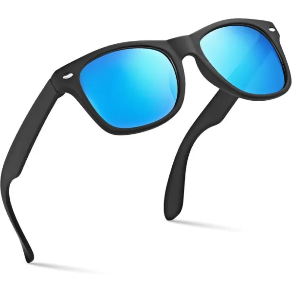 Retro Rewind Kids Sunglasses for Boys Girls Age 312  Shatterproof Rubberized Frame UV400 Toddler Children Sun GlassesBlack  Revo Ice Blue