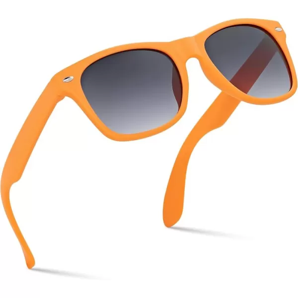 Retro Rewind Kids Sunglasses for Boys Girls Age 312  Shatterproof Rubberized Frame UV400 Toddler Children Sun GlassesOrange